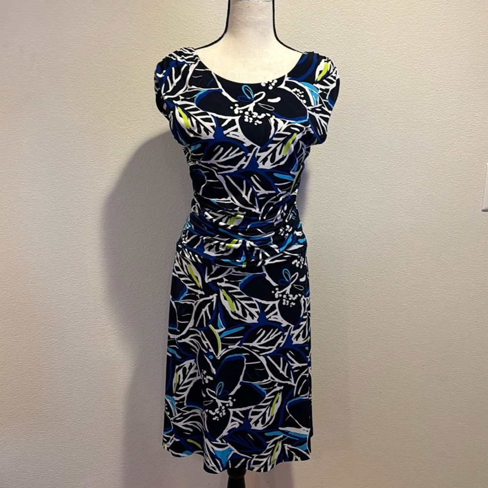 Enfocus floral ruched dress